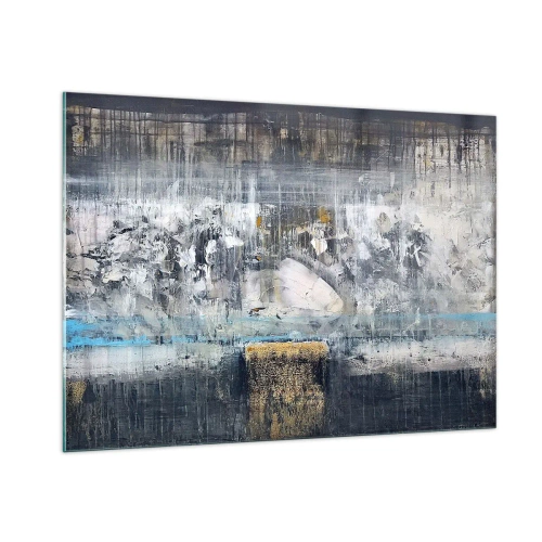 Glastavla - Bild på glas - På is och klumpar - 100x70 cm