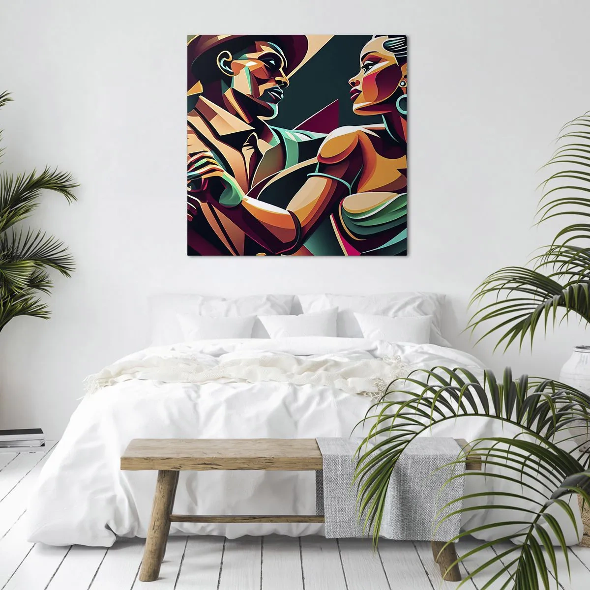 Canvastavla - Bild på duk - I hjärtats rytm - 70x70 cm