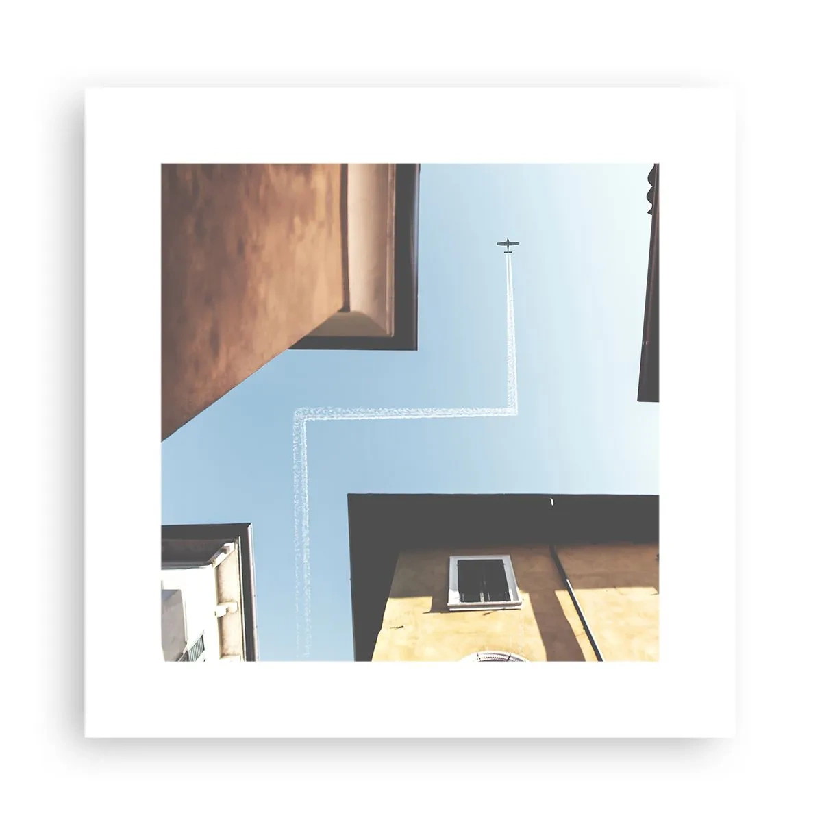 Affisch - Ovanför stadens labyrint - 30x30 cm