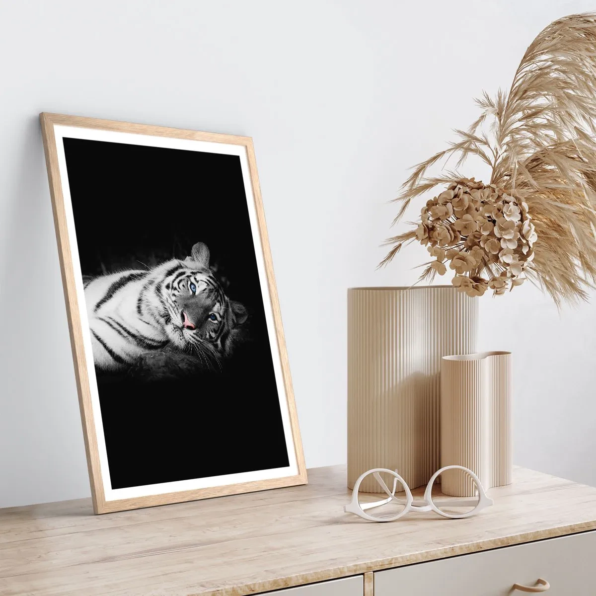 Affisch i ram av ljusek - Vildhet och lugn - 30x40 cm
