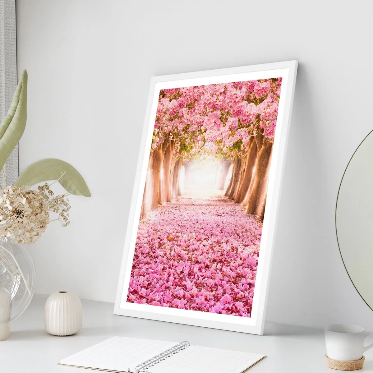 Affisch i vit ram - Vägen till paradiset - 30x40 cm