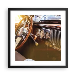 Affisch i svart ram - Smak av lyx från det förflutna - 40x40 cm