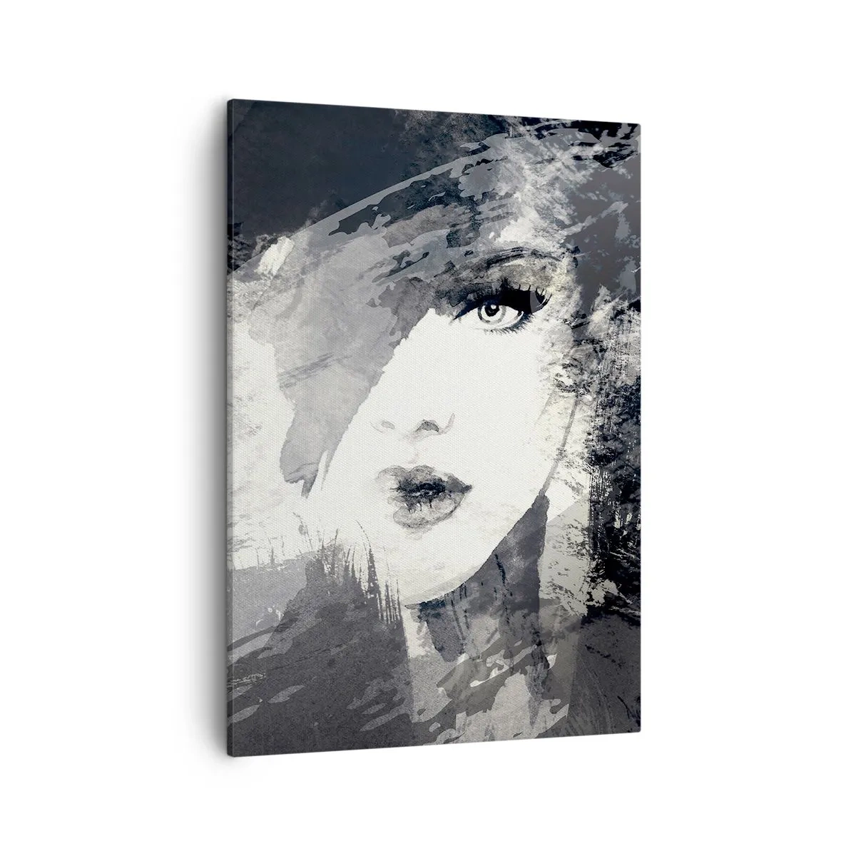 Canvastavla - Bild på duk - Bakom grå voile - 50x70 cm