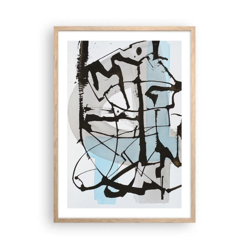 Affisch i ram av ljusek - Blått trots allt - 50x70 cm