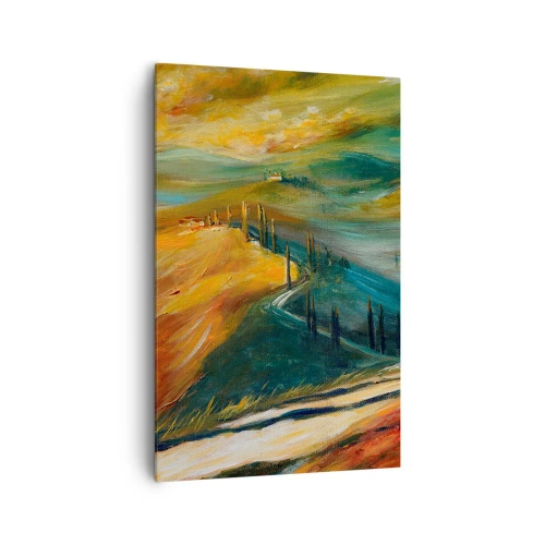 Canvastavla - Bild på duk - Toskanskt landskap - 80x120 cm