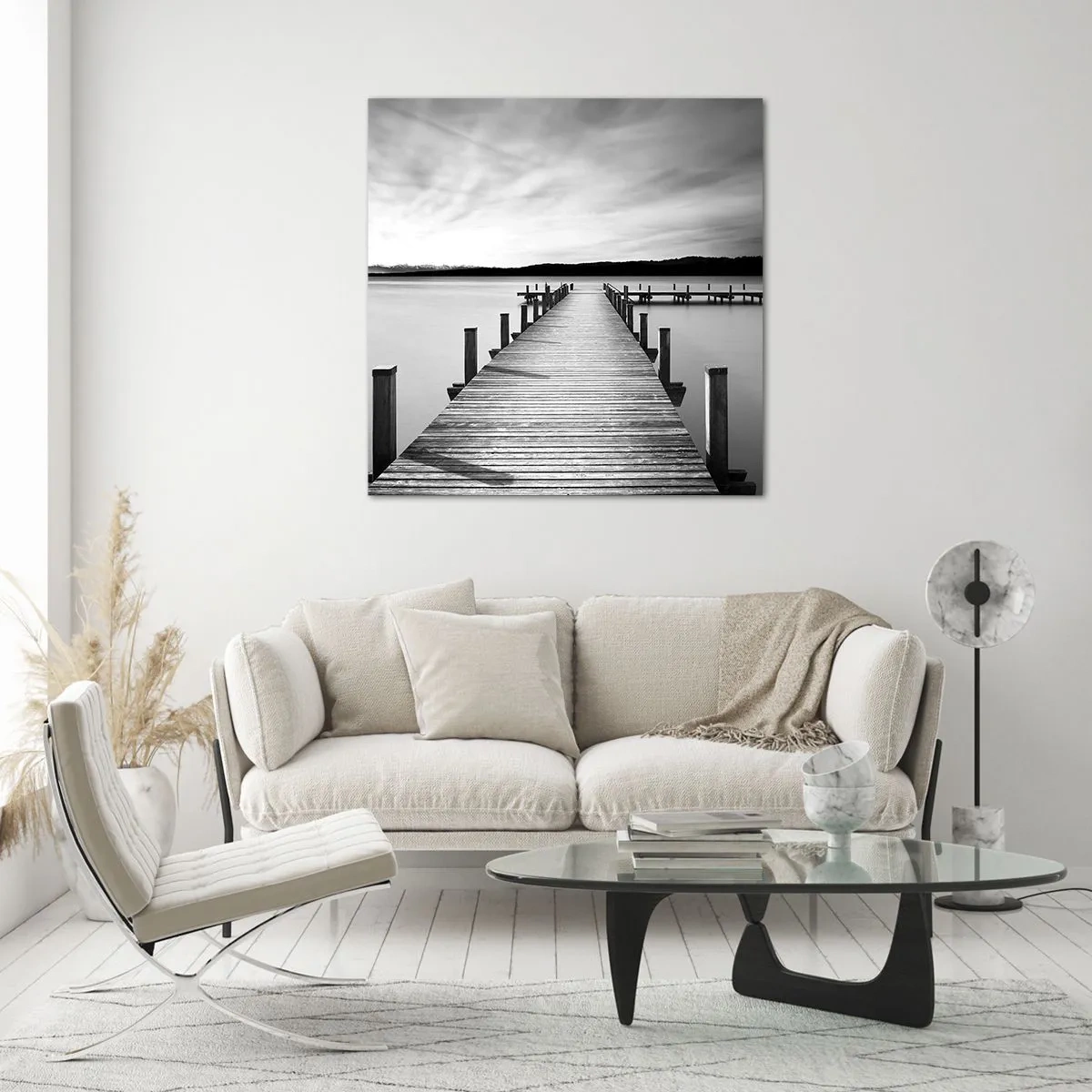 Glastavla - Bild på glas - Vattnet - lugnet - 70x70 cm