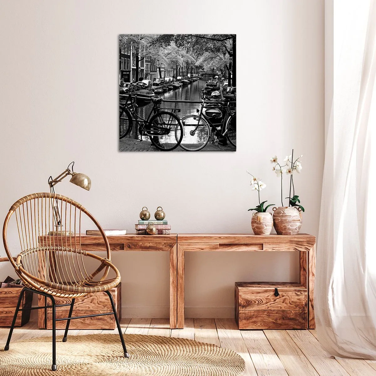 Canvastavla - Bild på duk - Mycket holländsk vy - 70x70 cm