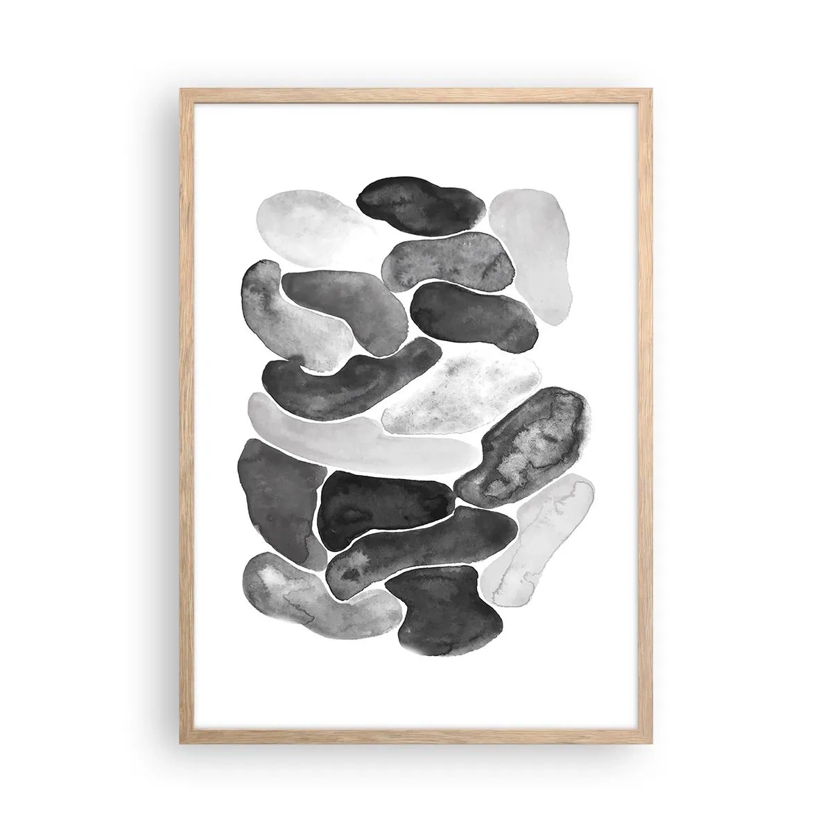 Affisch i ram av ljusek - Stenig abstraktion - 50x70 cm