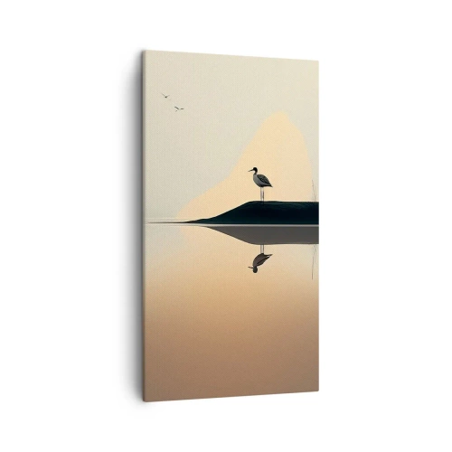 Canvastavla - Bild på duk - Herre på sjön - 45x80 cm