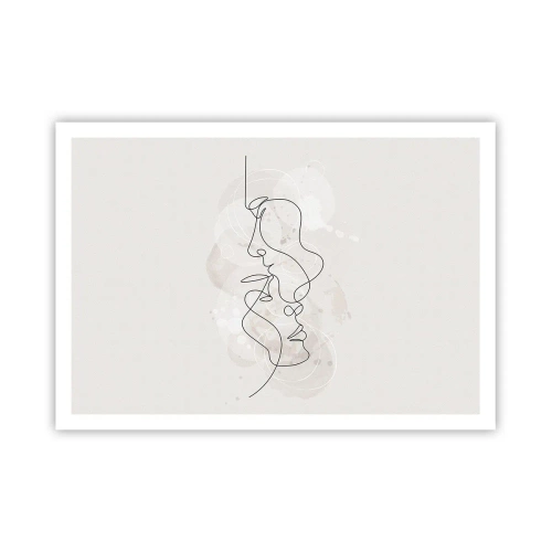 Affisch - Tilltrasslade i famn - 100x70 cm