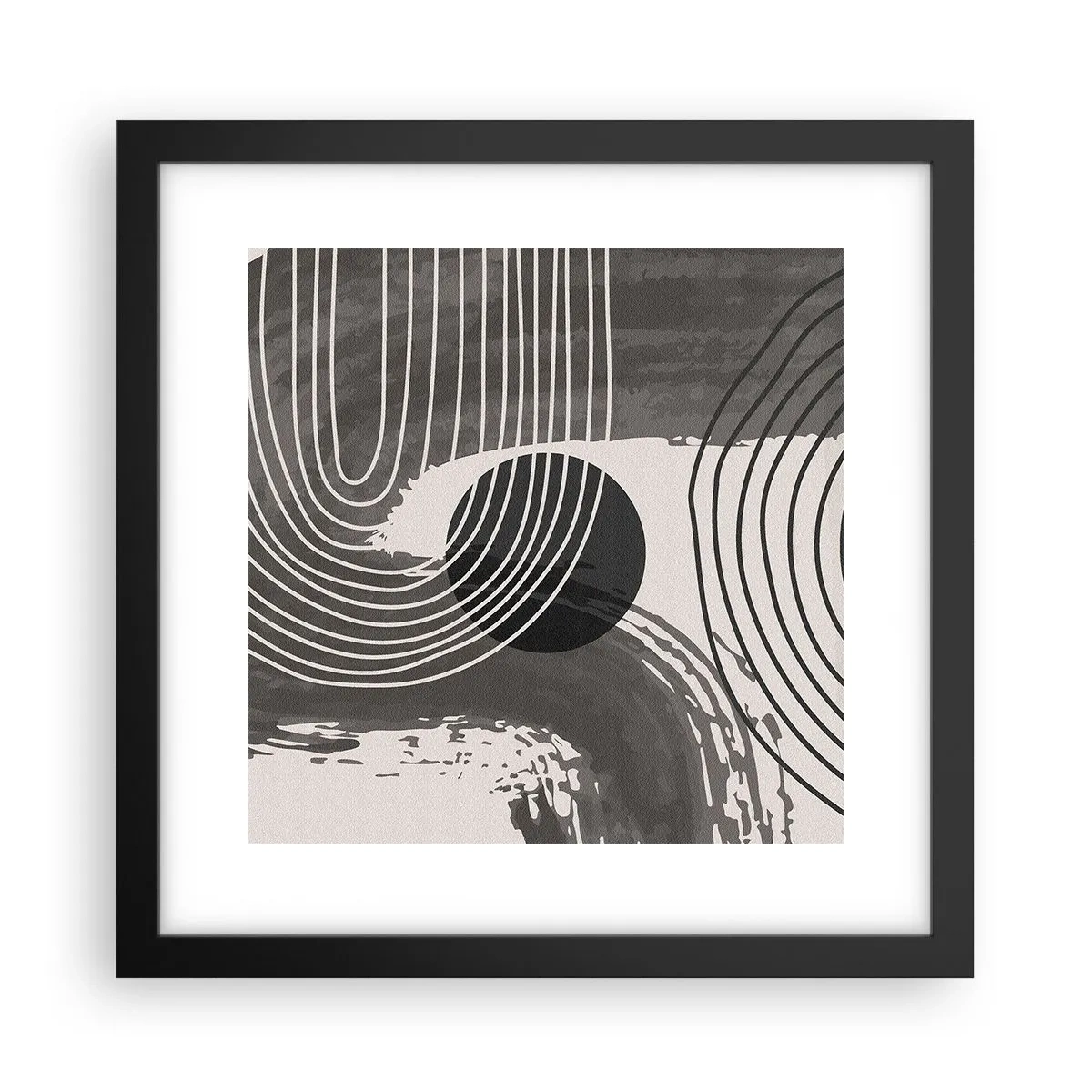 Affisch i svart ram - Ovalen vinner - 30x30 cm