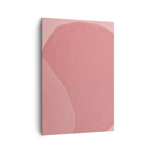 Canvastavla - Bild på duk - Organisk komposition i rosa - 70x100 cm