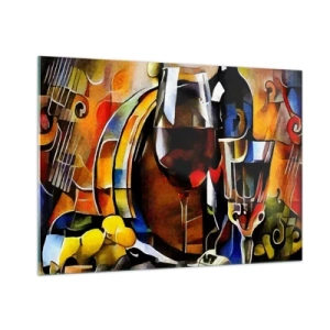 Glastavla - Bild på glas - Så blir världen färgglad - 100x70 cm