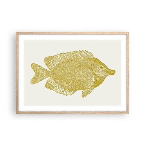 Affisch i ram av ljusek - Fisk och det är allt - 70x50 cm