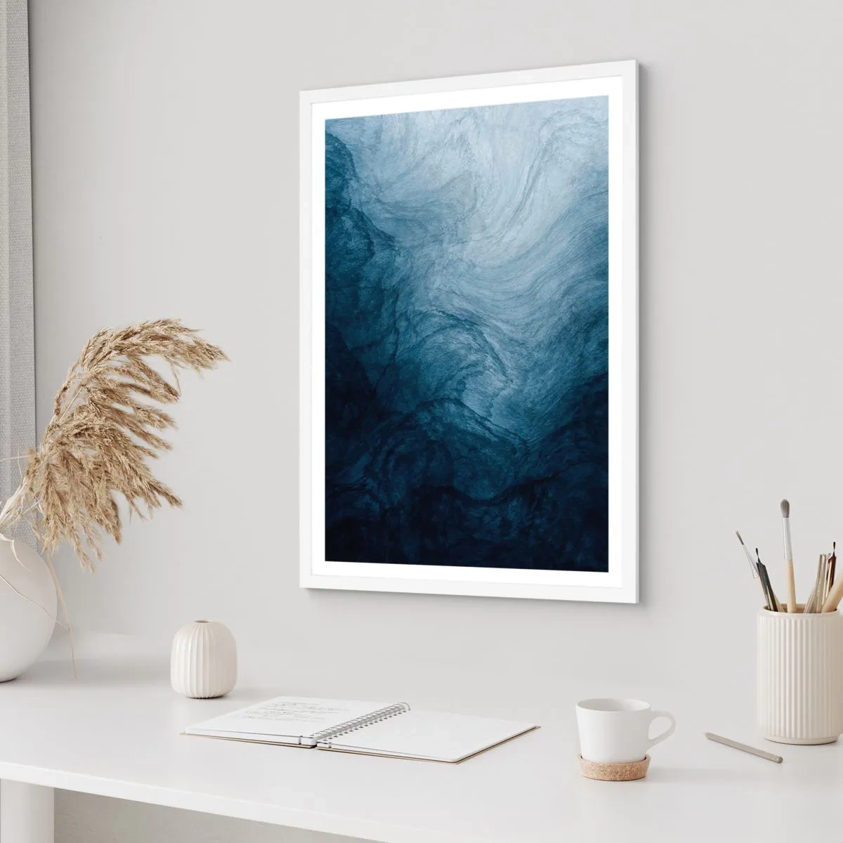 Affisch i vit ram - Nå djupt in - 50x70 cm