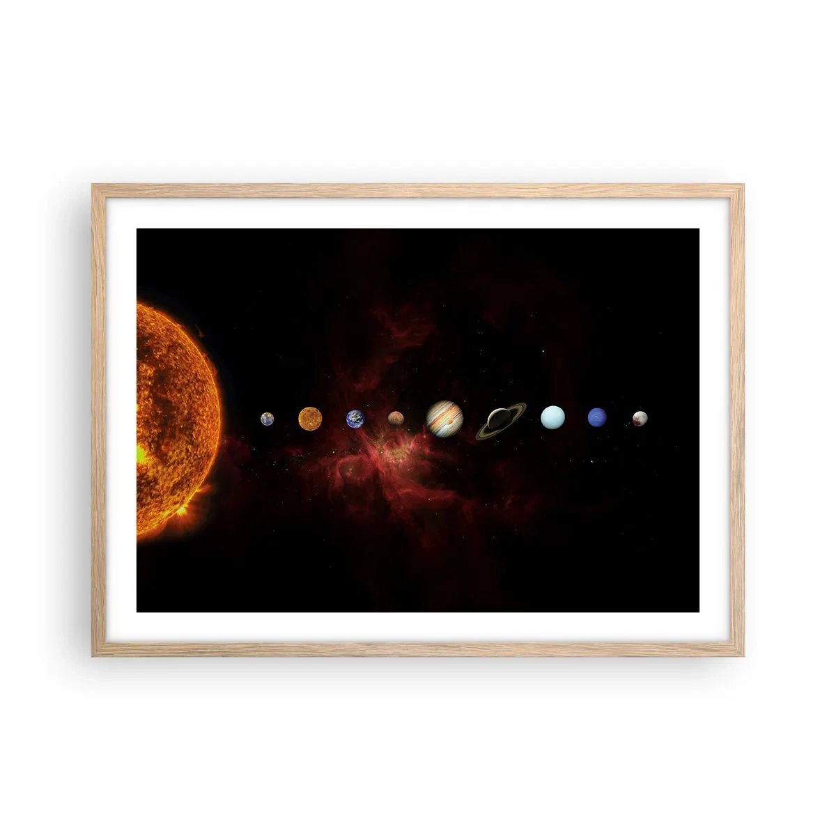 Affisch i ram av ljusek - Vårt grannskap - 70x50 cm