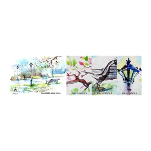 Provbit av fototapet Premium Sand - Parktystnadens charm - Landskap, Parkera, Park Alley - 100x30 cm