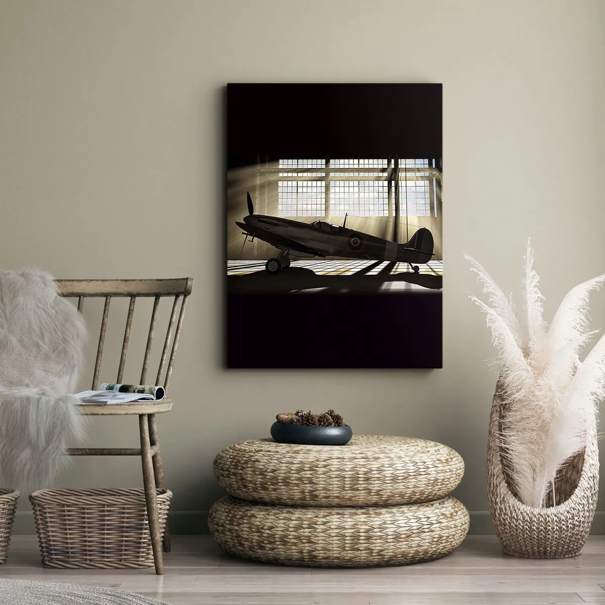 Canvastavla - Bild på duk - Kämpens vila - 65x120 cm