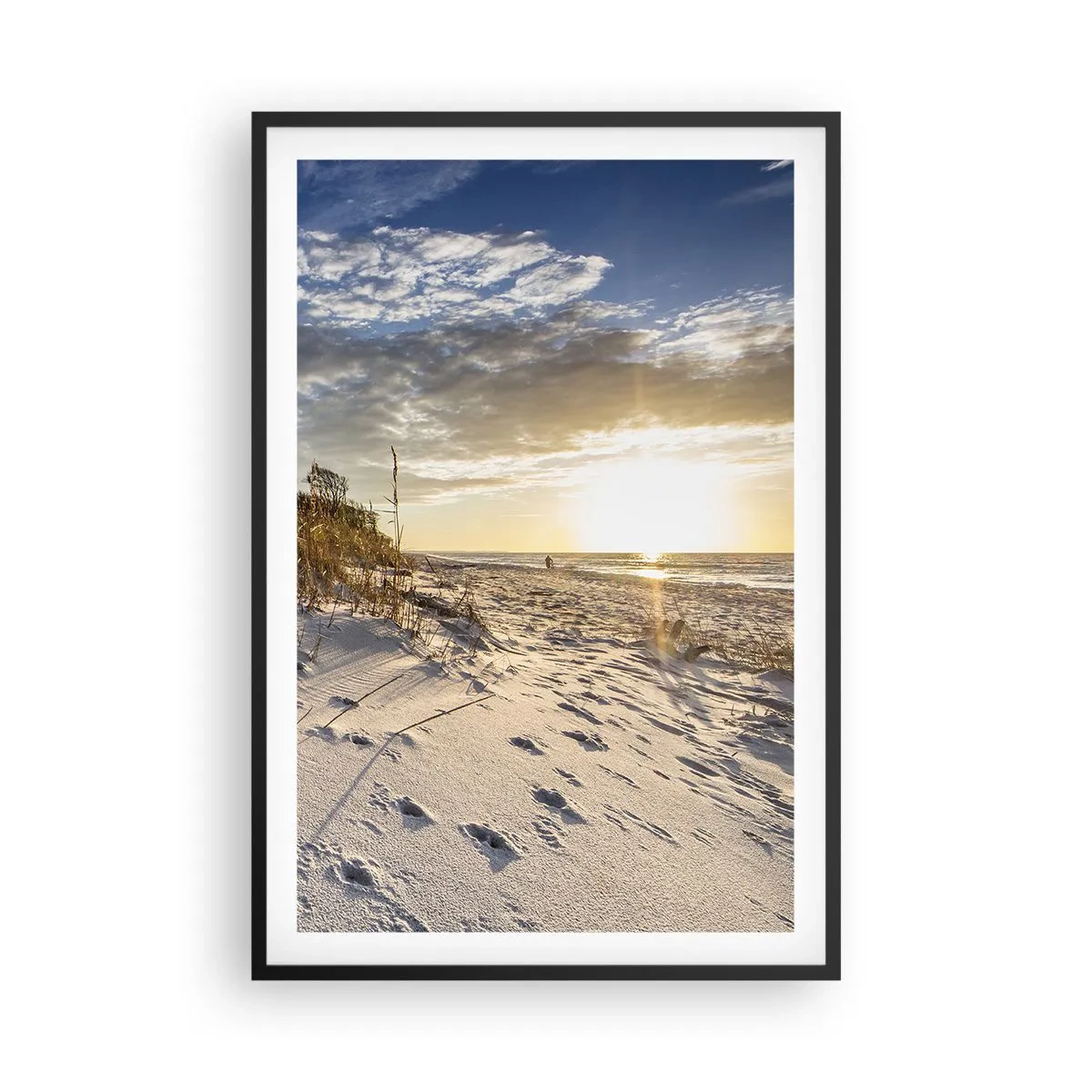 Affisch i svart ram - Inbjudan till promenad - 61x91 cm