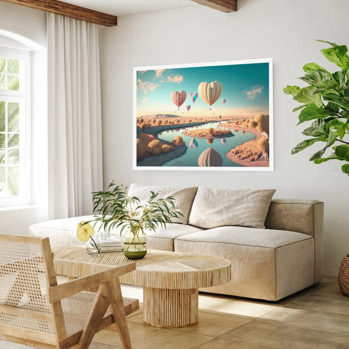 Affisch - Kärleken låter dig sväva - 100x70 cm