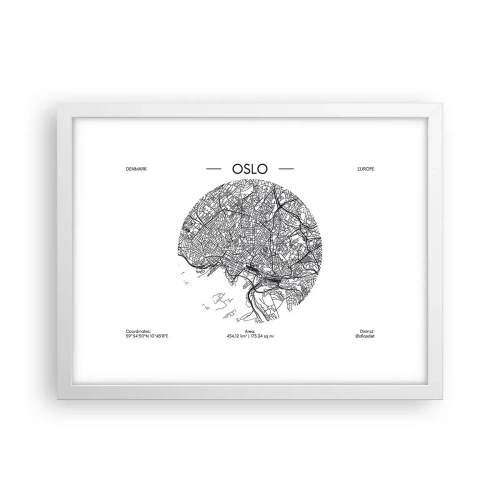 Affisch i vit ram - Oslos anatomi - 40x30 cm