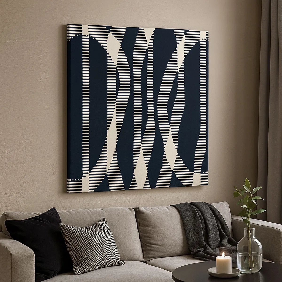 Canvastavla - Bild på duk - Försök att bryta mörkret - 30x30 cm