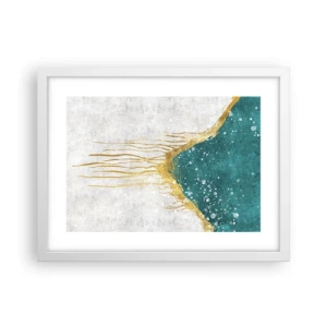 Affisch i vit ram - Gyllene tidvatten - 40x30 cm
