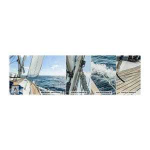 Provbit av fototapet Premium Canvas - Heja äventyret - Yacht, Hav, Segling - 100x30 cm