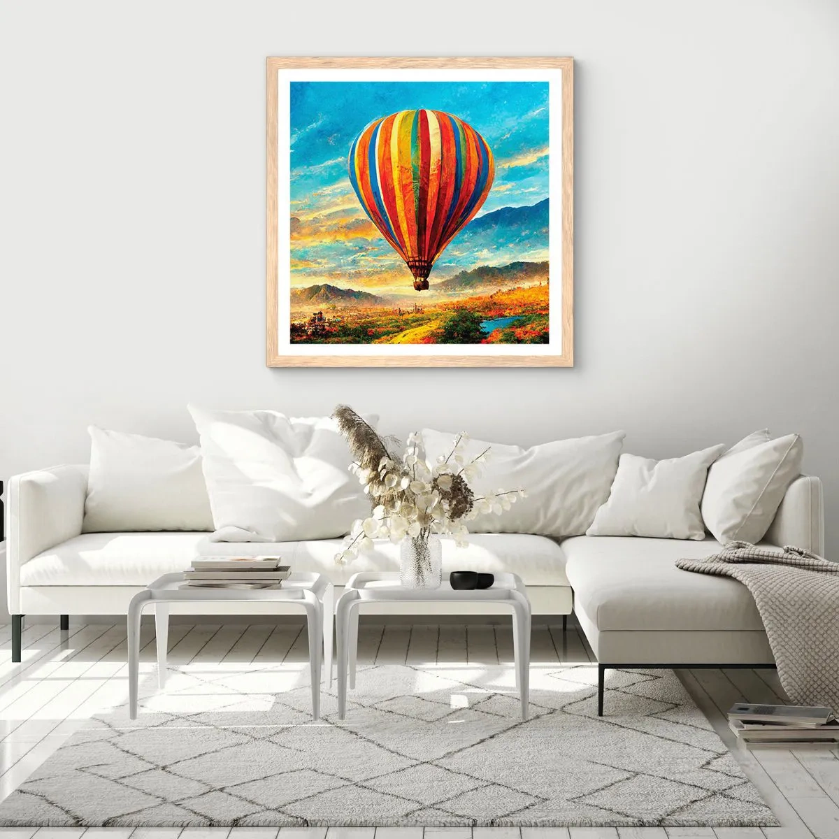 Affisch i ram av ljusek - I tystnad ser man mer - 60x60 cm