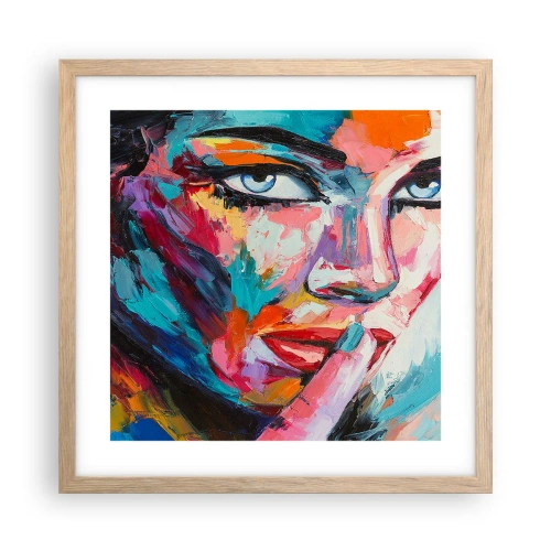 Affisch i ram av ljusek - Vår första hemlighet - 40x40 cm