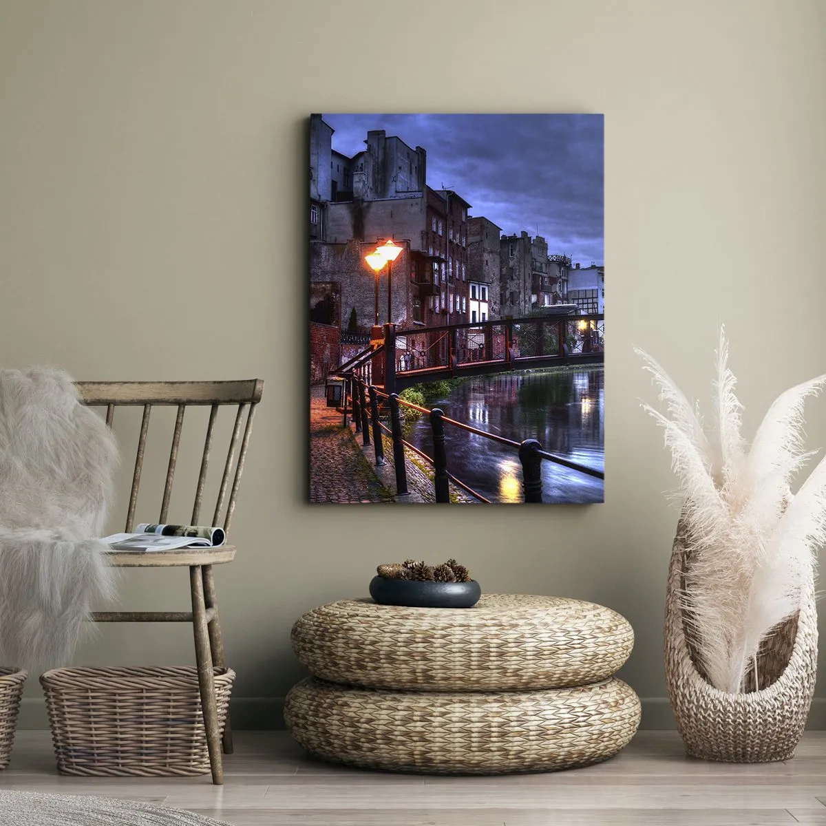 Canvastavla - Bild på duk - Du kände inte Bydgoszcz från denna sida - 50x70 cm