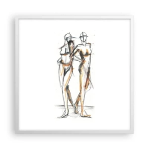 Affisch i vit ram - Charmens studie - 60x60 cm
