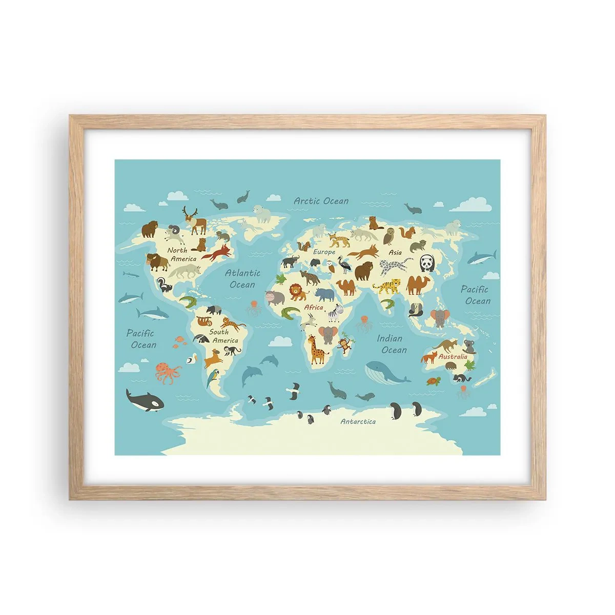 Affisch i ram av ljusek - Goda grannar - 50x40 cm