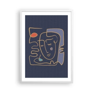 Affisch i vit ram - I drömmarnas värld - 50x70 cm