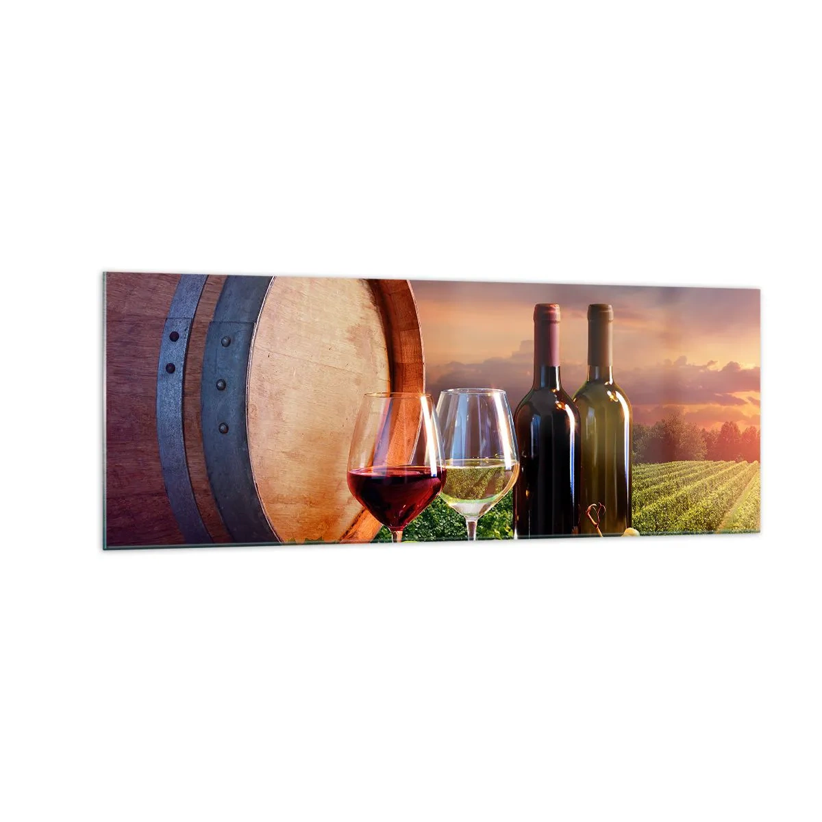 Glastavla - Bild på glas - Här smakar livet - 140x50 cm