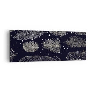 Canvastavla - Bild på duk - Fjäderspets - 140x50 cm