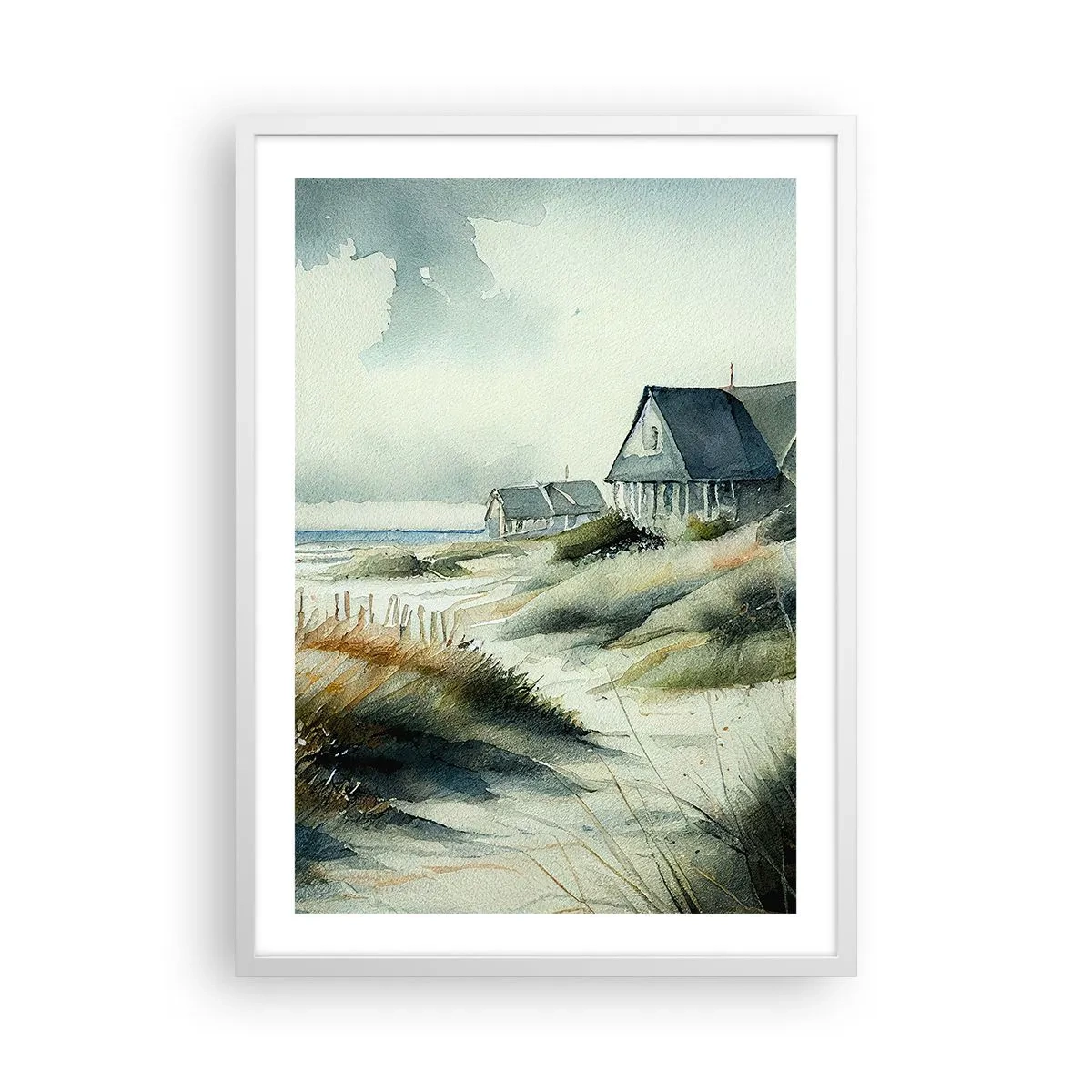 Affisch i vit ram - Borta från liv och rörelse - 50x70 cm