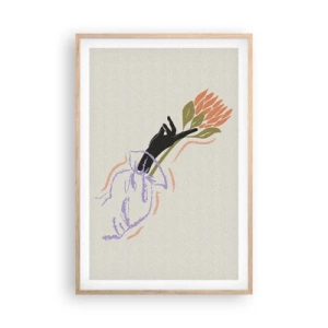 Affisch i ram av ljusek - En systerlig beröring - 61x91 cm