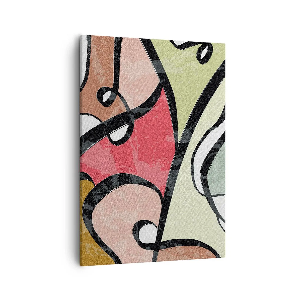 Canvastavla - Bild på duk - Pirouetter bland färger - 50x70 cm