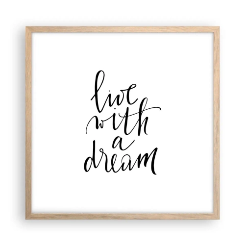 Affisch i ram av ljusek - Of course - 50x50 cm