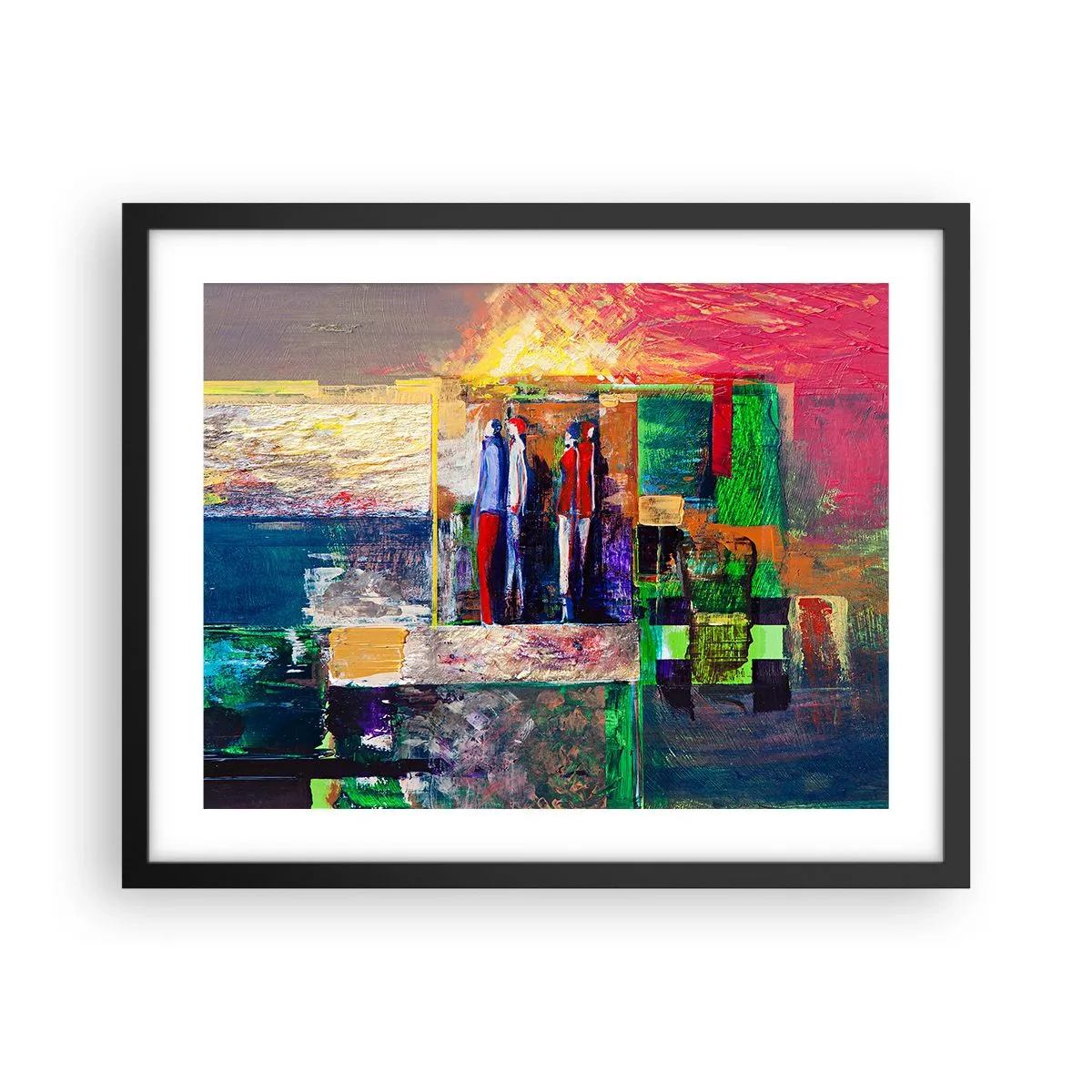 Affisch i svart ram - Relationer och emotioner - 50x40 cm