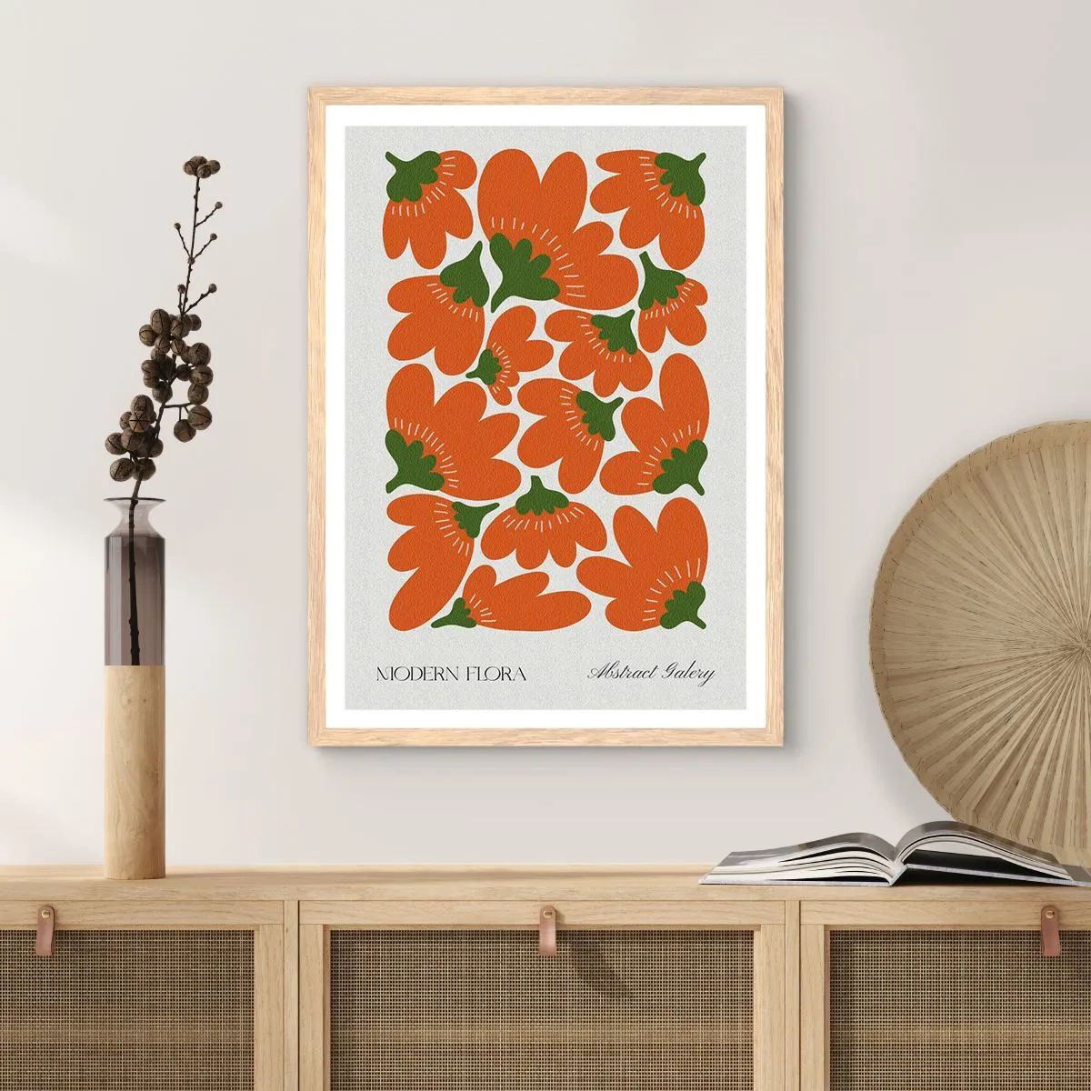 Affisch i ram av ljusek - Ur blommornas liv - 40x50 cm