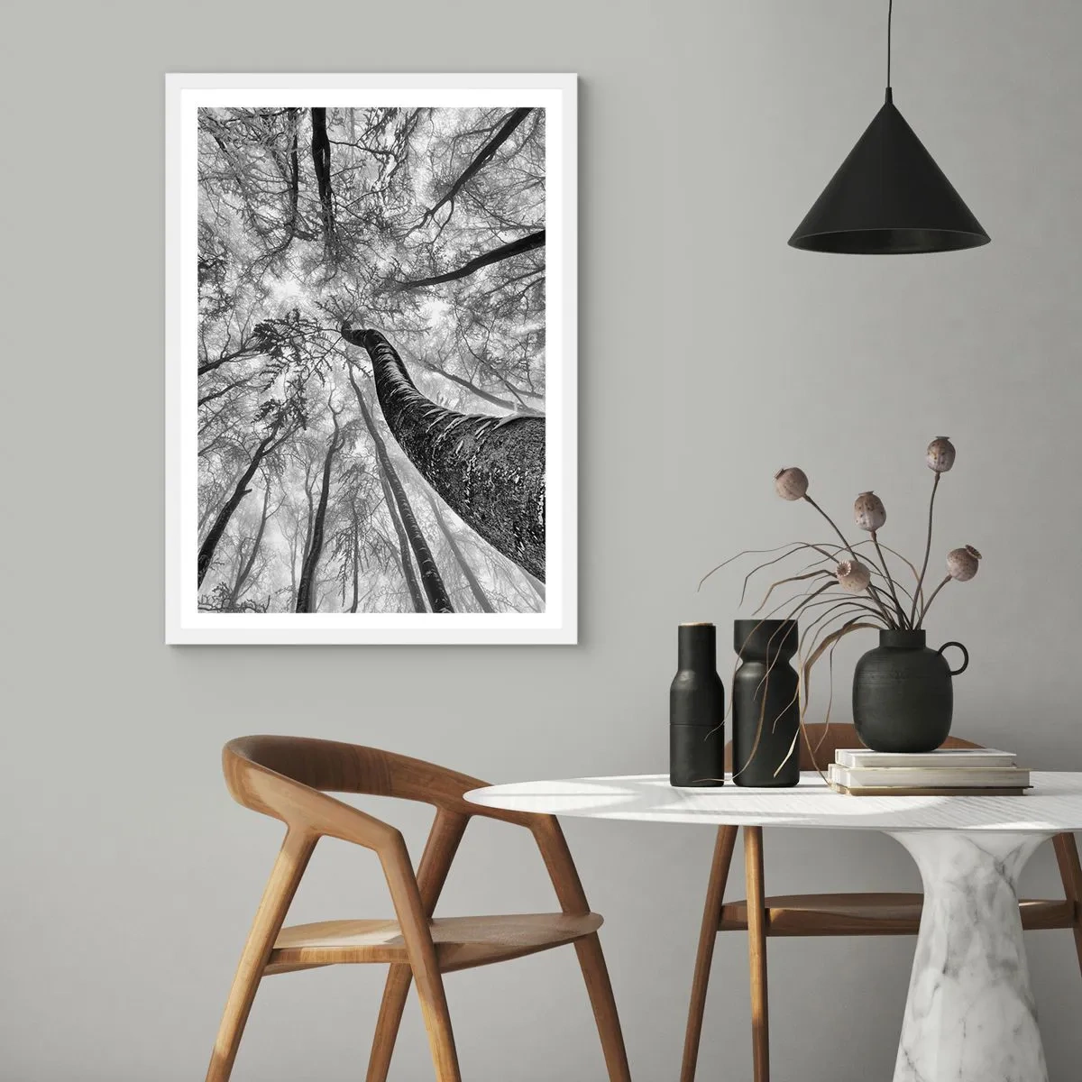 Affisch i vit ram - Kapplöpning mot ljuset - 40x50 cm