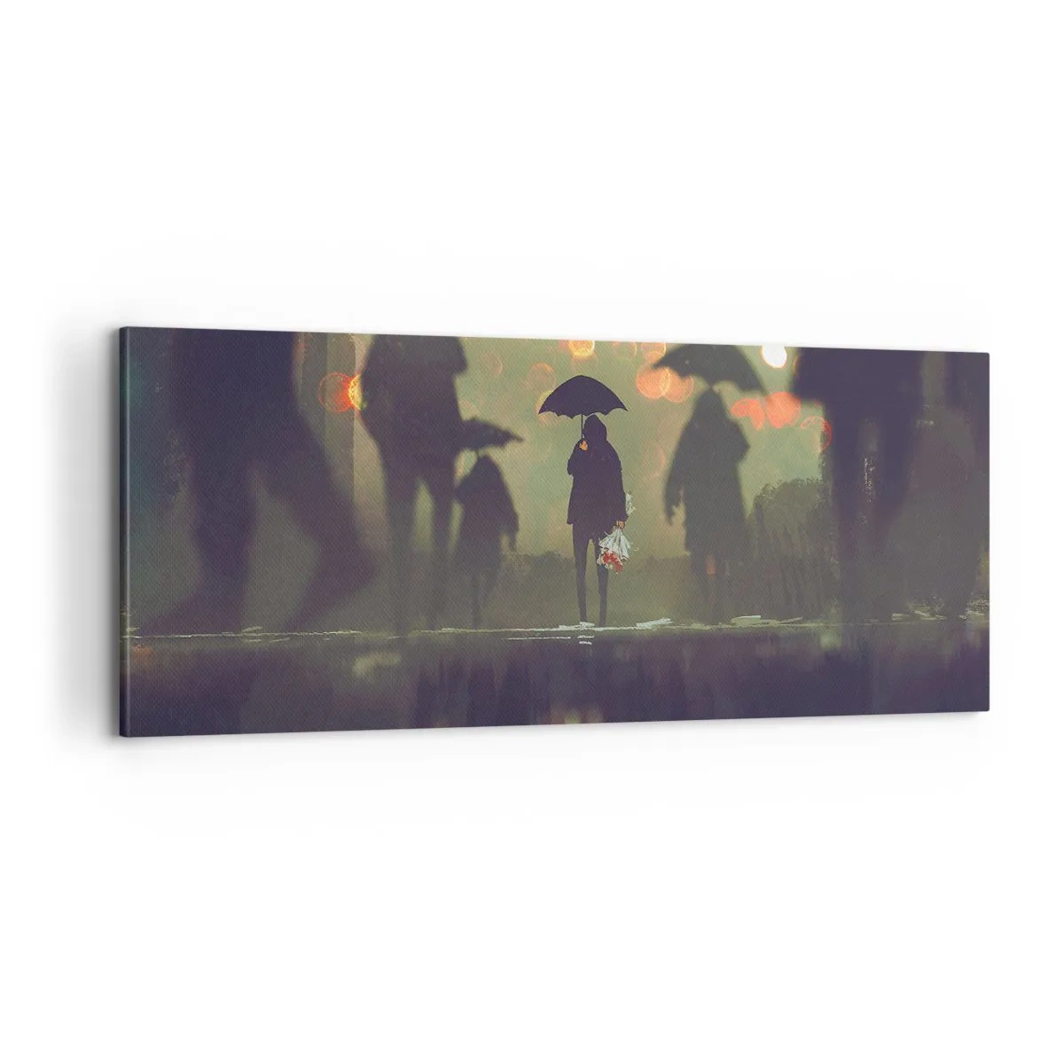 Canvastavla - Bild på duk - Ur vattendroppens perspektiv - 100x40 cm