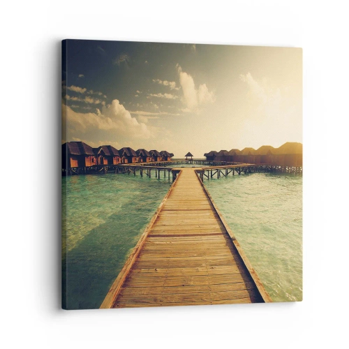 Canvastavla - Bild på duk - Varm inbjudan - 30x30 cm