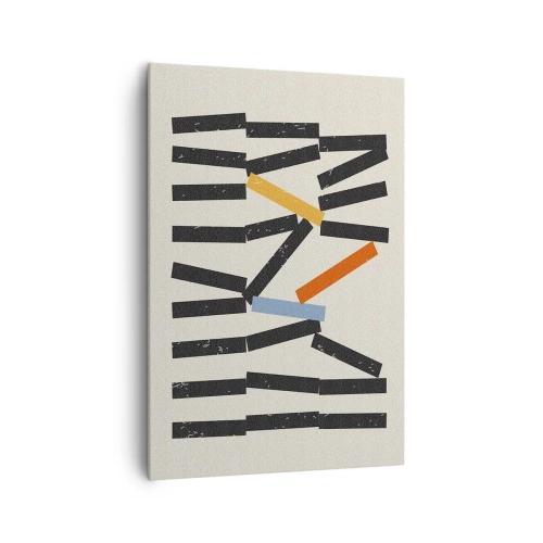 Canvastavla - Bild på duk - Domino - komposition - 70x100 cm