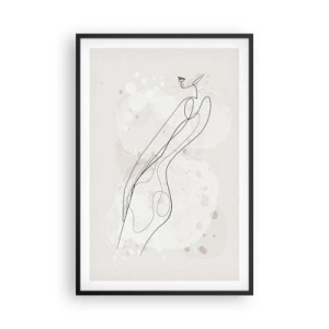 Affisch i svart ram - Blicken går vilse - 61x91 cm