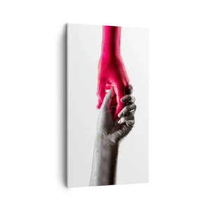 Canvastavla - Bild på duk - Tillsammans, dock annorlunda - 45x80 cm