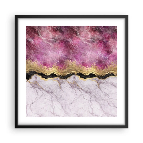 Affisch i svart ram - På gränsen - 50x50 cm