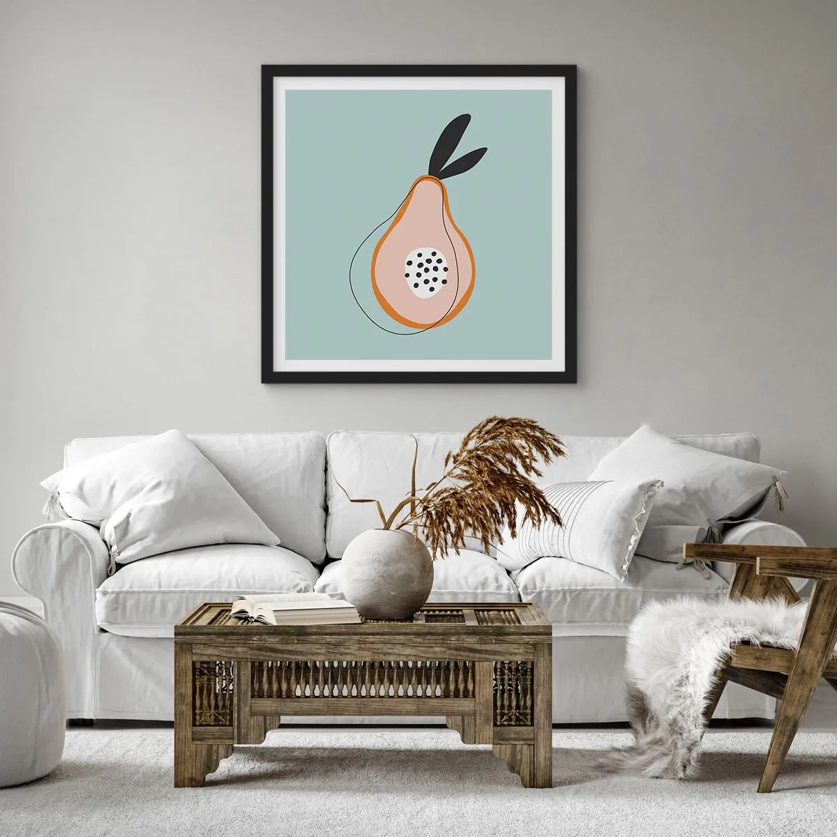 Affisch i svart ram - Att tränga in i sakens natur - 40x40 cm